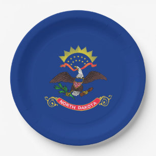 Prato De Papel North Dakota State Flag (Dacotan do Norte) (Estado