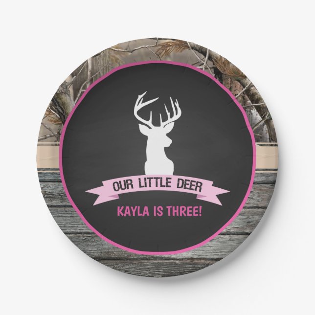 Prato De Papel Nossa Pequena Festa de Veados - Garota (Frente)