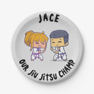 Prato De Papel Nossa Placa de Papel de Aniversário do Jiu Jitsu C