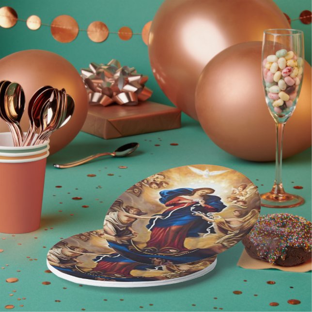 Prato De Papel Nossa Senhora Undoer of Knots (Múltiplo)