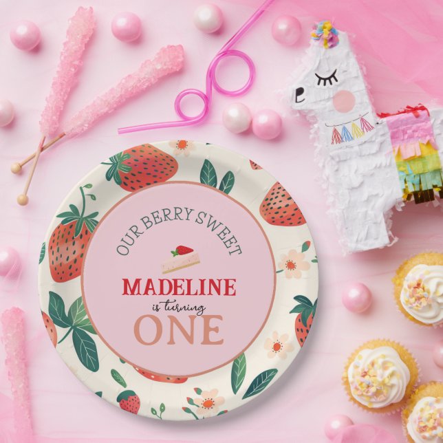 Prato De Papel Nosso Berry Sweet Birthday (Festa)