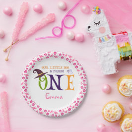 Prato De Papel Nosso Pequeno Boo Virando Um, primeiro aniversario