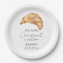 Prato De Papel Nosso Pequeno Festa Croissant primeiro aniversario