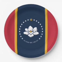 Prato De Papel Nova bandeira do Mississípi