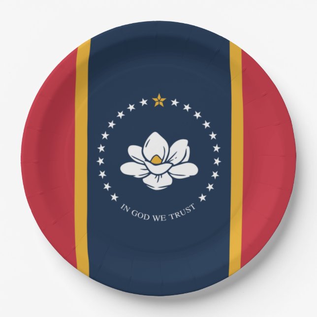 Prato De Papel Nova bandeira do Mississípi (Frente)
