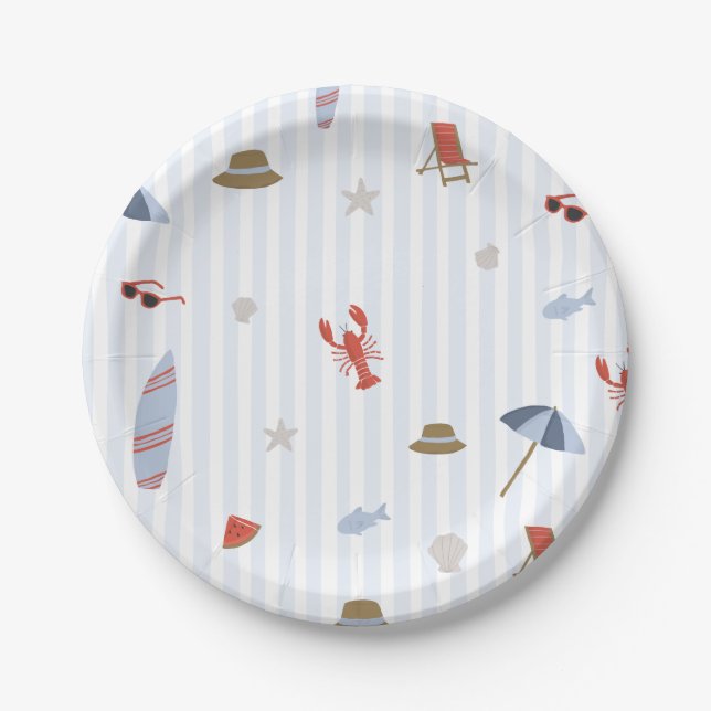 Prato De Papel Nova Inglaterra Costeira Cabo Cod Costa Leste Plac (Frente)