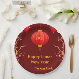 Prato De Papel Novo ano chinês 2025