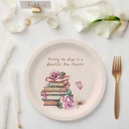 Prato De Papel Novo Capítulo Começa Tema de Livro Romântico Flora