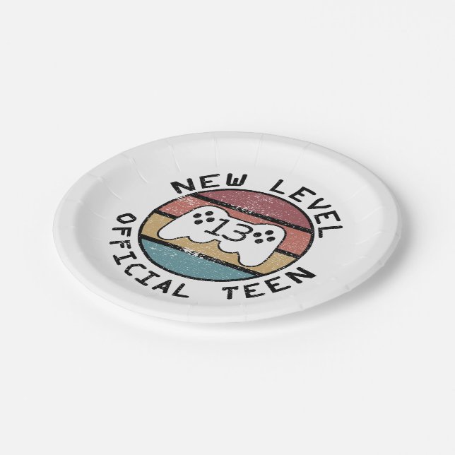 Prato De Papel Novo Nível 13 Adolescente Oficial - Aniversário Ge (Inclinado)
