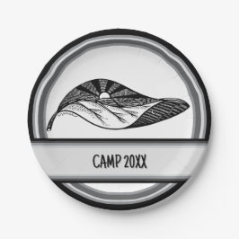 Prato De Papel Novo Picnic personalizado de acampamento no Horizo