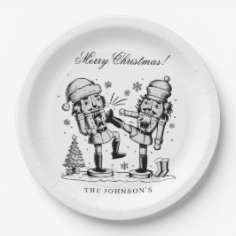 Prato De Papel Nozes engraçadas bonitas personalizadas no Natal