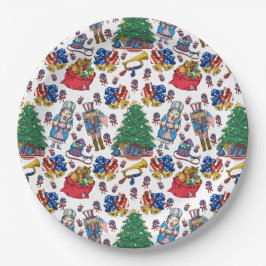 Prato De Papel Nozes Patrióticos do Natal