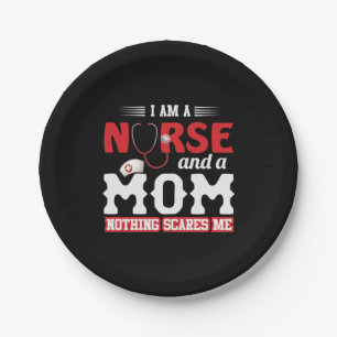 Prato De Papel Nurse Gift   I Am A Nurse And A Mom