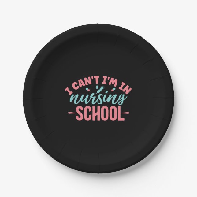 Prato De Papel Nurse Gift | I Am In Nursing School (Frente)