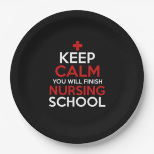 Prato De Papel Nurse Gift   Keep Calm You Will Finish