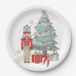 Prato De Papel Nutcracker Christmas Plate