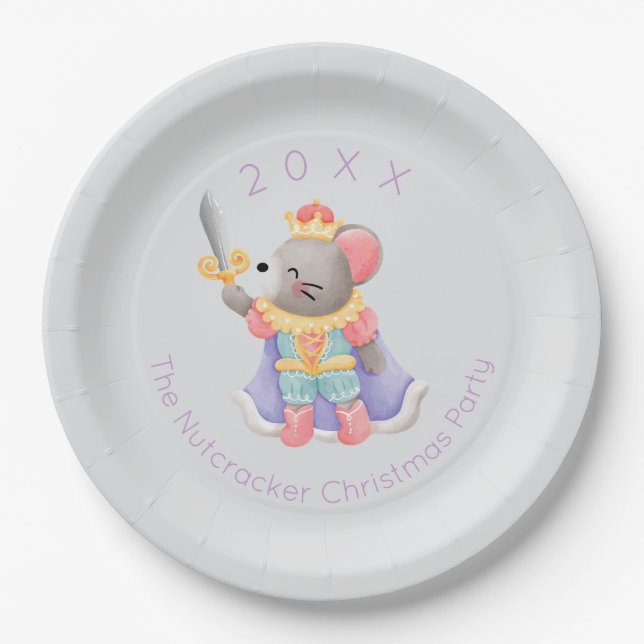 Prato De Papel Nutcracker Mouse King Natal (Frente)