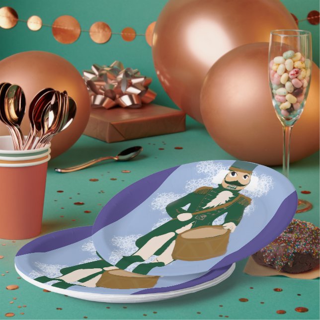 Prato De Papel Nutcracker Paper Napkin Blue-Purple Soldier (Múltiplo)