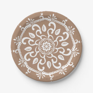 Prato De Papel Nutmeg Mandala