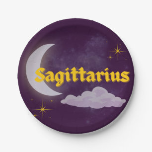 Prato De Papel Nuvem Celestial Sagittarius Stars Astrologia
