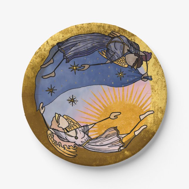 Prato De Papel Nyx e Hepsera (Noite e Dia) (Frente)