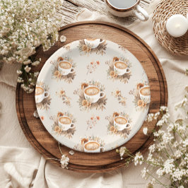 Prato De Papel O amor é criar Chá de panela de café