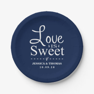 Prato De Papel O amor é doce! Casamento feito sob encomenda dos