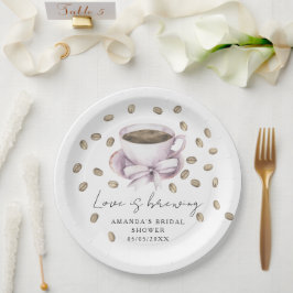 Prato De Papel O amor está criando Arco Chá de panela de café