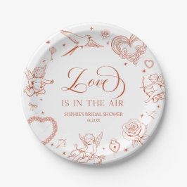 Prato De Papel O Amor Está No Ar Chá de Noiva do Dia dos Namorado