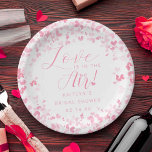 Prato De Papel O Amor Está No Chá de panela Do Ar<br><div class="desc">Celebre em estilo com estas modernas e muito modernas chás de panela ou placas de papel de casamento. Esta design é fácil de personalizar com sua redação de eventos especiais e seus convidados ficarão entusiasmados quando eles virem essas placas fabulosas. Itens correspondentes podem ser encontrados na coleção.</div>