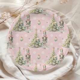 Prato De Papel O aniversário do Nutcracker rosa Winter Onederland