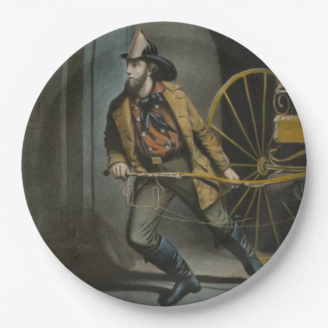 Prato De Papel O Bombeiro Americano: Sempre Pronto (Frente)