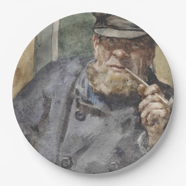 Prato De Papel O Cão do Mar Antigo (por Henry Scott Tuke) (Frente)