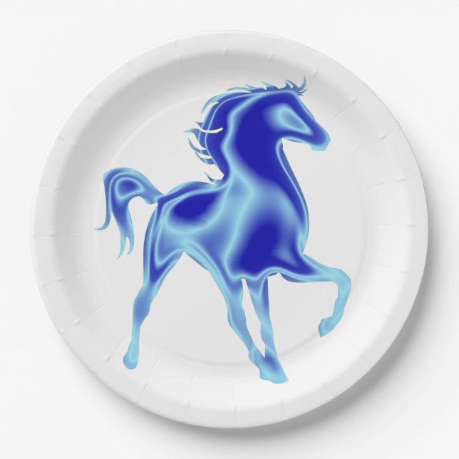 Prato De Papel O Cavalo Azul (Frente)