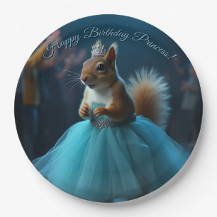 Prato De Papel O Esquilo da Princesa
