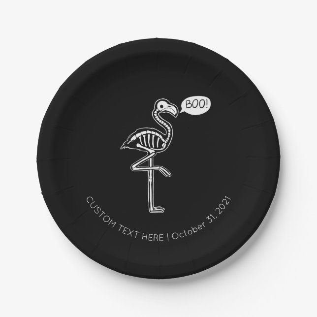 Prato De Papel O Fantasma Flamingo (Frente)
