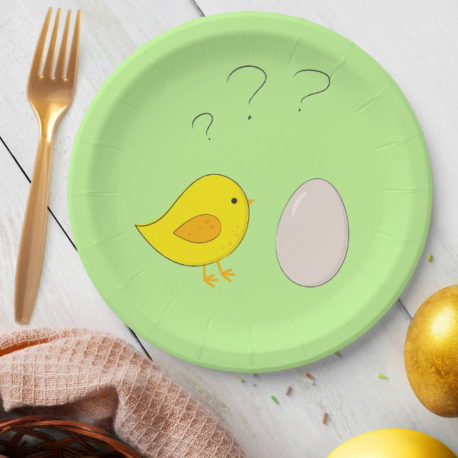 Prato De Papel O frango ou a Páscoa de ovos (Criador carregado)
