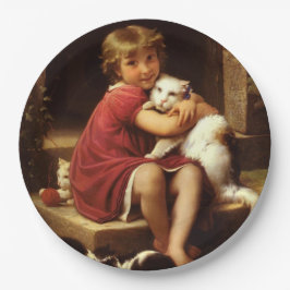 Prato De Papel O Gato Pet Favorito da Menina (Perrault)