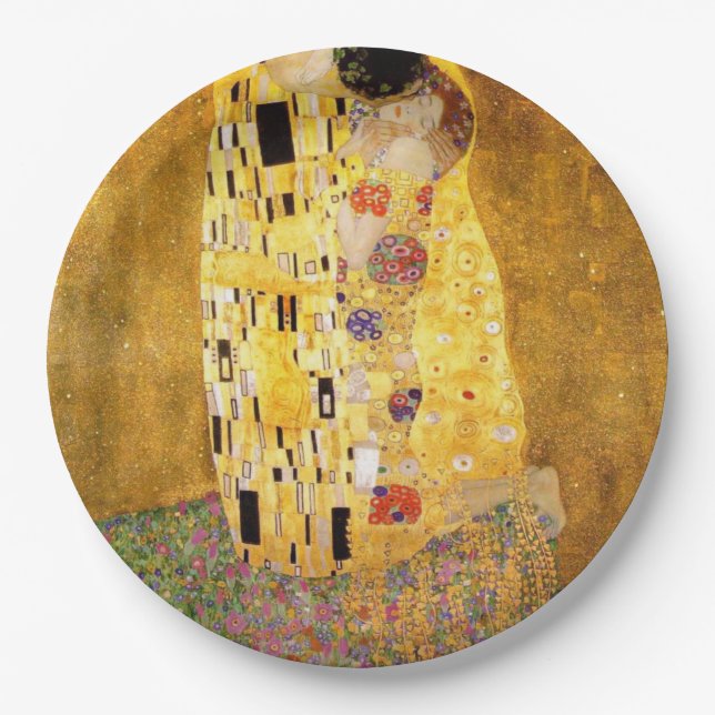 Prato De Papel O Kiss Gustav Klimt (Frente)