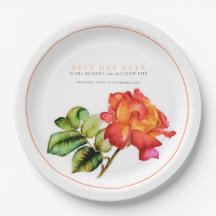 O melhor dia de casamento de cor d'água laranja ro