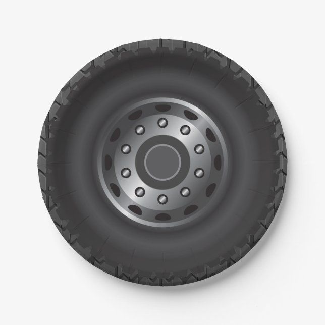 Prato De Papel O monster truck cansa #1 (Frente)