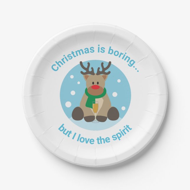 Prato De Papel O Natal É Chato (Frente)