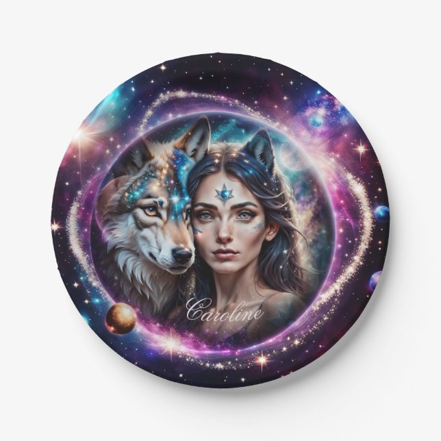 Prato De Papel O poder do lobo místico (Frente)