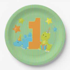Prato De Papel O primeiro aniversário do bebê - partido do