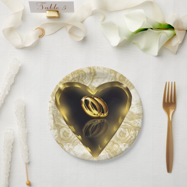 Prato De Papel O que Deus juntou (Casamento)