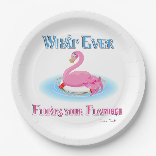 Prato De Papel O que flutuar no seu Flamingo 2 (Frente)