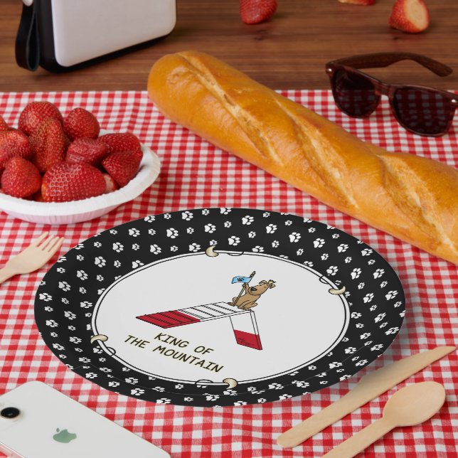 Prato De Papel O rei campeão da agilidade dos cães da montanha te (Piquenique)