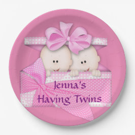 Prato De Papel O rosa junta as placas de papel de partido de chá