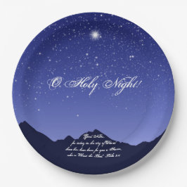 Prato De Papel O Santa Noite de Papéis de Natal