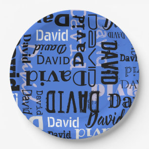Prato De Papel O seu NOME Mesa de Partes Personalizáveis